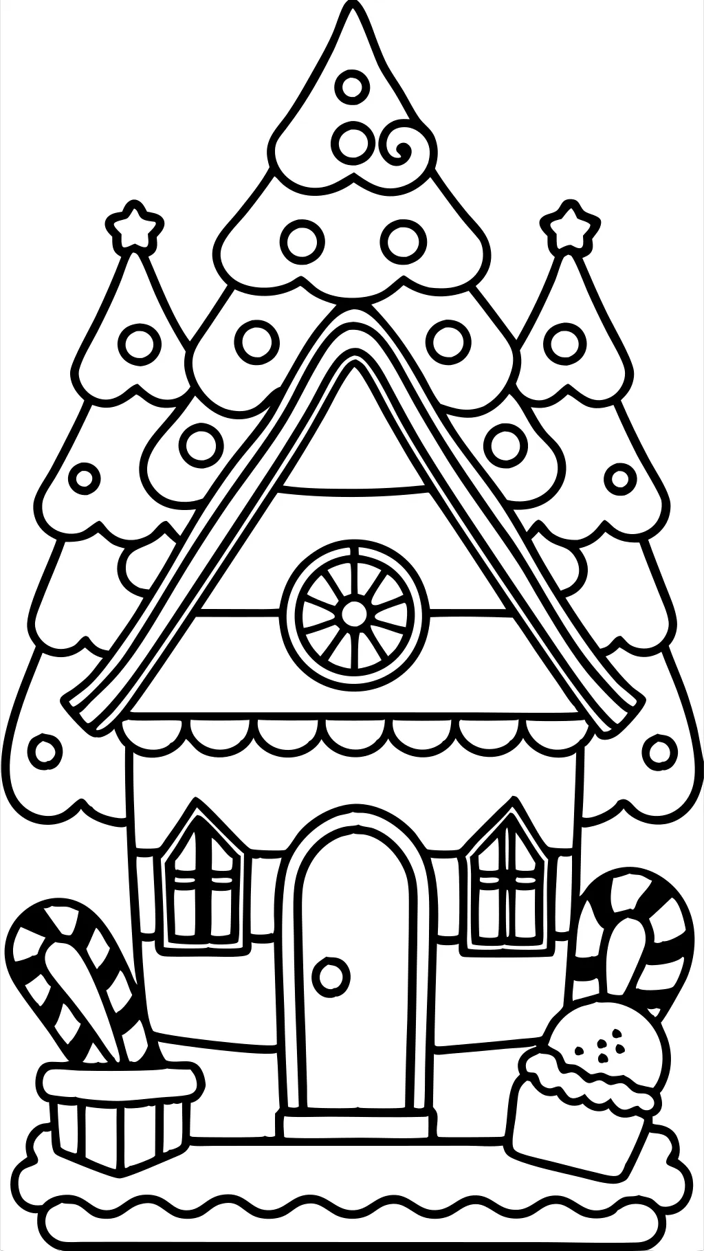 detailed gingerbread house coloring pages